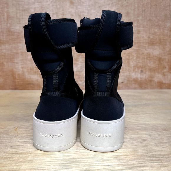 Fear of God Black Neoprene Military High Top Zippered Boots Men Size 10 US, 44 - Picture 5 of 15